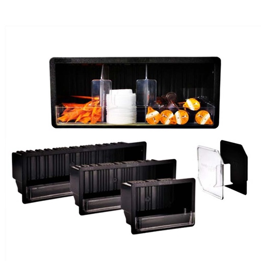 Organizer inbouw zwart